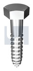 10MMx40 GR316 S/S Hex Head Coach Screw