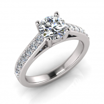 Pave Set Split Shank | Four Claw Setting