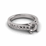 Pave Set Split Shank | Four Claw Setting