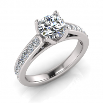 Pave Set Shoulder Shank | Petal Four Claw Setting