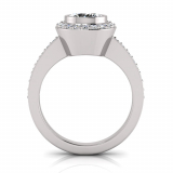 Bezel And Pave Dress Ring | Pave Set Shoulders