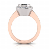 Bezel And Pave Dress Ring | Pave Set Shoulders