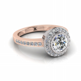 Bezel And Pave Dress Ring | Pave Set Shoulders