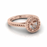 Pave Set Dress Ring | Four Claw Setting