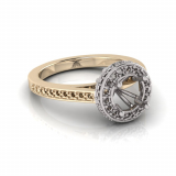 Pave Set Dress Ring | Four Claw Setting