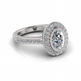 Oval Bezel And Pave Set Dress Ring