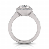 Oval Bezel And Pave Set Dress Ring