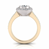 Oval Bezel And Pave Set Dress Ring