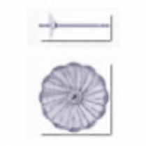 18WG Pearl Cup Studs Fluted 5mm