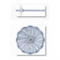 SS Pearl Cup Studs Fluted 3mm