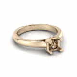 Upswept Half Round Shank | Curved Four Claw Setting