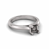 Upswept Half Round Shank | Curved Four Claw Setting