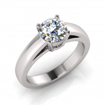 Low Half Round Shank | Double Gallery Four Claw Setting