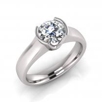 Half Round Shank | Round Semi Bezel Setting