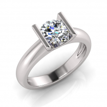 Half Round Shank | Tulip Semi Bezel Setting