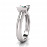 Half Round Shank | Tulip Semi Bezel Setting