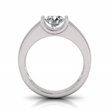 Tapered Shank | Round U Shape Semi Bezel Setting