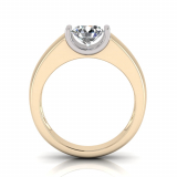 Tapered Shank | Round U Shape Semi Bezel Setting