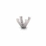 Flat Channel Set Shank | Corner Four Claw Setting