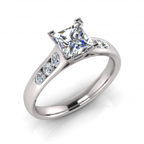 Channel Set Upswept Shank | Corner Four Claw Setting