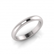 Low Half Round Wedding Band