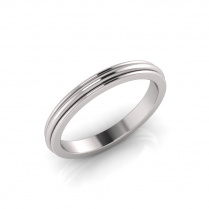 Half Round Railed Wedding Band