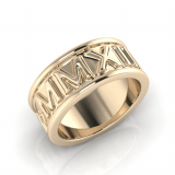 2013 MMXIII Roman Numeral Wedding Band