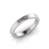 Single Stone Wedding Band