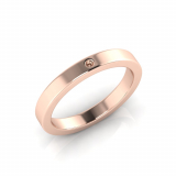 Single Stone Wedding Band