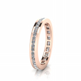 Round Channel Set Eternity Band