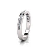 Round Channel Set Eternity Band