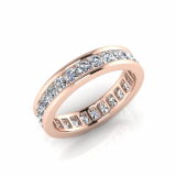 Round Channel Set Eternity Band