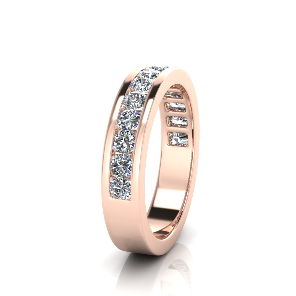 Round Channel Set Eternity Band Chemgold