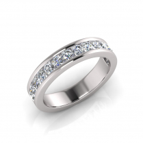 Round Channel Set Eternity Band