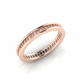Princess And Round Channel Set Eternity Band
