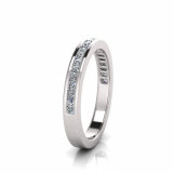 Princess And Round Channel Set Eternity Band