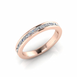 Princess And Round Channel Set Eternity Band