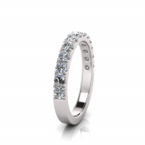 Micro Scallop Round Wedding Band