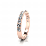 Micro Scallop Round Wedding Band