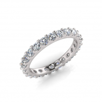 Shared Claw Scallop Set Round Wedding Band