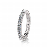 Shared Claw Scallop Set Round Wedding Band