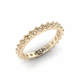 Shared Claw Scallop Set Round Wedding Band