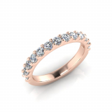 Shared Claw Scallop Set Round Wedding Band