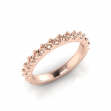 Shared Claw Scallop Set Round Wedding Band