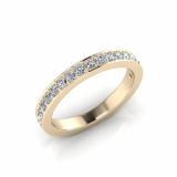 Pave Set Round Wedding Band