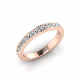 Pave Set Round Wedding Band