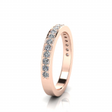 Pave Set Round Wedding Band