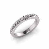 Pave Set Round Wedding Band