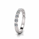 Semi Bezel Round Wedding Band