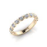 Semi Bezel Round Wedding Band